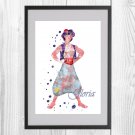Digital file, Disney Jasmine Aladdin print, poster watercolor nursery room home decor
