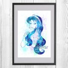 Digital file, Disney Jasmine Aladdin print, poster watercolor nursery room home decor