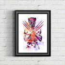 Digital file, Wolverine and the X-Men Superheroes Marvel print, poster watercolor nursery room