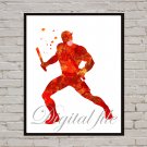 Digital file, Daredevil Superheroes Marvel Thor Comic print, poster watercolor nursery room decor