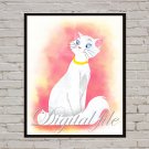 Digital file, AristoCats Duchess Disney print, poster watercolor nursery room home decor,