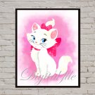 Digital file, AristoCats Mari Disney print, poster watercolor nursery room home decor,