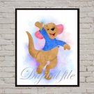 Digital file, Roo Winnie the Pooh Disney print, poster watercolor nursery room home decor