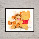 Digital file, Tigger Winnie the Pooh Disney print, poster watercolor nursery room home decor