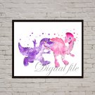Digital file, Land Before Time Chomper Disney print, poster watercolor nursery room home decor