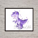 Digital file, Land Before Time Chomper Disney print, poster watercolor nursery room home decor