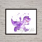 Digital file, Land Before Time Chomper Disney print, poster watercolor nursery room home decor