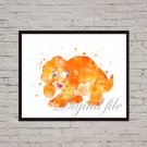 Digital file, Land Before Time Cera Disney print, poster watercolor nursery room home decor