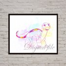 Digital file, Land Before Time Littlefoot Disney print, poster watercolor nursery room decor