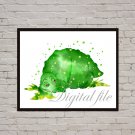 Digital file, Land Before Time Spike Disney print, poster watercolor nursery room home decor