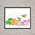 Digital file, Land Before Time Disney print, poster watercolor nursery room home decor