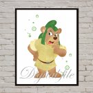 Digital file, Disney's Adventures of the Gummi Bears print, poster Gruffi watercolor nursery room