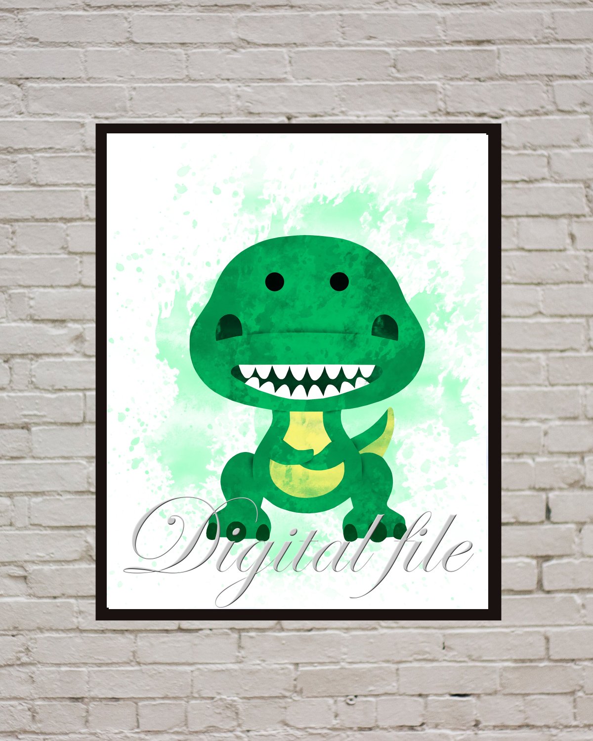 Digital file, Toy Story Rex the T-Rex Disney print, poster watercolor ...