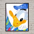 Digital files, Donald Duck Disney print, baby poster watercolor nursery room home decor