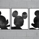 Mickey Mouse Baby Disney Set print, poster watercolor nursery room decor Digital files