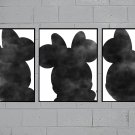 Minnie Mouse Baby Disney Set print, poster watercolor nursery room decor Digital files