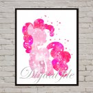 Digital files, My Little Pony Pinkie Pie print, poster watercolor nursery room home decor room