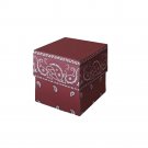 Ornate Red Bandanna Gift Box Template PDF Instant Download