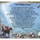 Cowboy's Prayer Scenic Western Cowboy Art 8.5 x 11