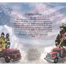 Firefighter's Prayer for Safety Patriotic Artwork