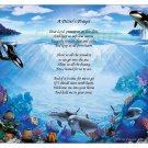 A Diver's Prayer Under the Sea Art 8.5 x 11