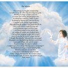 The Warrior Christian Poem Heavenly Girl Art 8.5 x 11