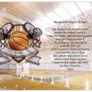 Basketball Player's Prayer Personalized Basketball Court Art 11 x 8.5