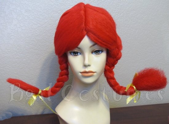 Red Pippy Longstocking Braided Wig~Halloween Costume~Wendy's Girl