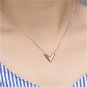 handmade Classic Design Famous Brand V Letter Pendant Necklace For Women Titanium Steel Women