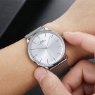 Fashion Couple Quartz Watch Ultra-Thin Stainless Steel Mesh Belt