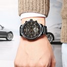 KINYUED Swiss Waterproof Black Tourbillon Mechanical Watch Automatic Mens Watch