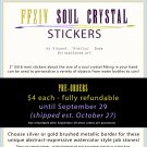 FFXIV Abstract Watercolor Soul Crystal Silver Metallic Stickers