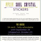 FFXIV Abstract Watercolor Soul Crystal Gold Metallic Stickers