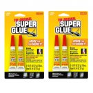 Lot Of 2 The Original Super Glue Tube 2-Pack for Metal Wood Rubber and Plastic