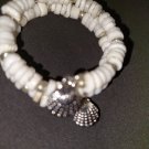 Silver and shell bracelet