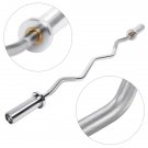 4ft Steel Double Copper Sleeve Non-slip Curved Barbell Bar