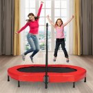 Foldable Rebounder 2-Person Trampoline with Adjustable Handle