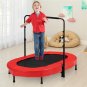 Foldable Rebounder 2-Person Trampoline with Adjustable Handle
