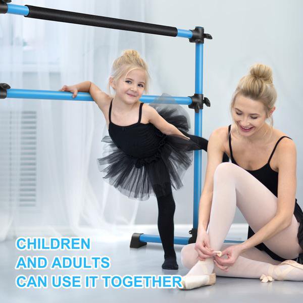 Double-Decked Liftable Home Dance Studio Ballet Pole Yoga Stretching Pole Blue