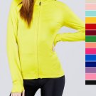 NEW SIZE S M L LADIES TRAINER SPORT RUNNER WORK OUT SOLID COLOR ZIP UP JACKET