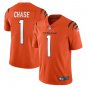Men & Youth #1 Ja'Marr Chase Cincinnati Stitched Vapor Limited Orange Jersey