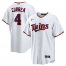 Men & Youth #4 Carlos Correa Minnesota Twins White Cool Base Jersey