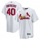 Men & Youth #40 Willson Contreras St. Louis Cardinals White Home Cool Base Jersey