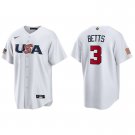 Men's #50 Mookie Betts World Baseball Classic USA White Jersey
