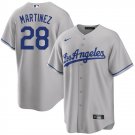 Men & Youth #28 J.D. Martinez Los Angeles Dodgers Gray Road Cool Base Jersey