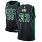 Men's #33 Larry Bird Celtics Statement Edition Black Jersey