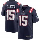 Men & Youth #15 Ezekiel Elliott New England Patriots Game Navy Blue Jersey