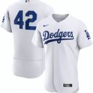 Men & Youth #42 Jackie Robinson Los Angeles Dodgers No Name Flex Base White Jersey