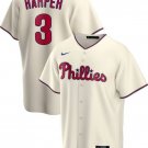 Men & Youth #3 Bryce Harper Philadelphia Phillies Alternate Cool Base Cream Jersey
