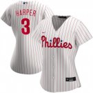 Women's #3 Bryce Harper Philadelphia Phillies Whiht Home Cool Base Jersey